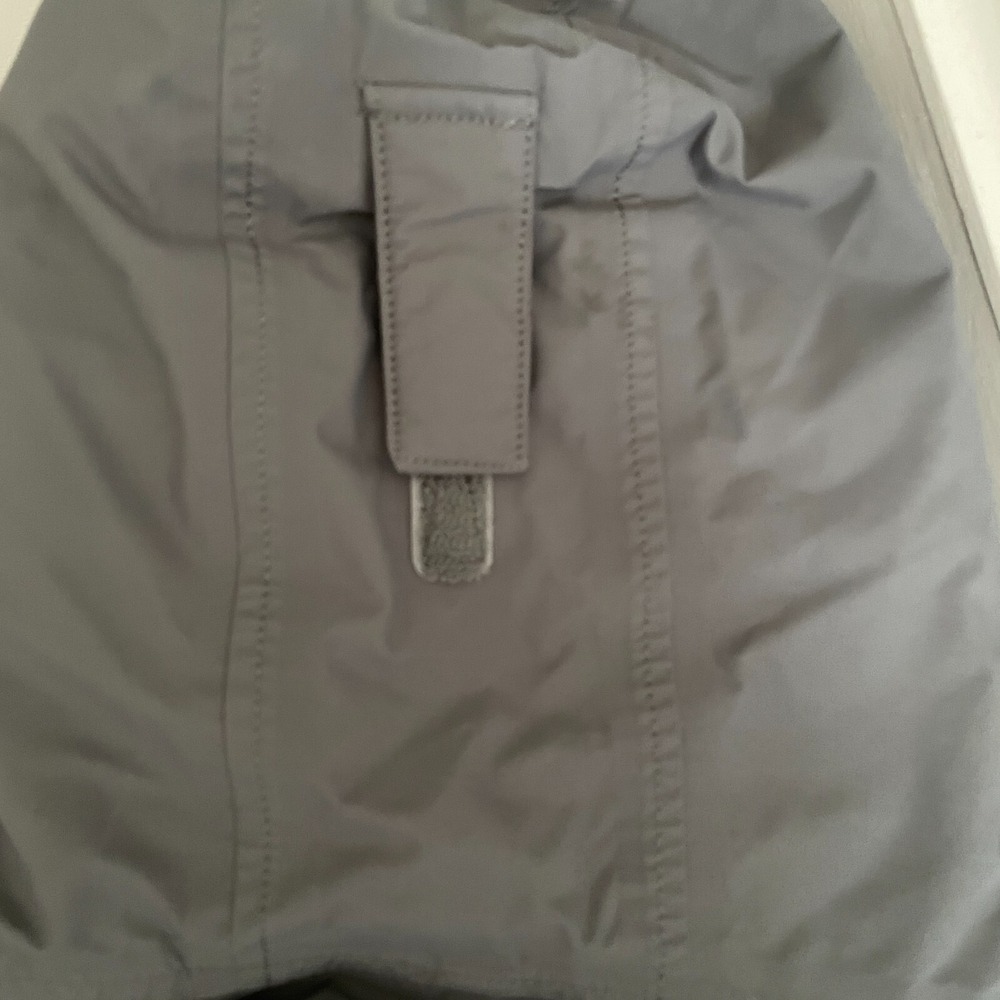 Lands End Down Feather Jacket Kids Boy Sz XL 18-20 Gray Faux Fur Hood Insulated - Picture 7 of 16